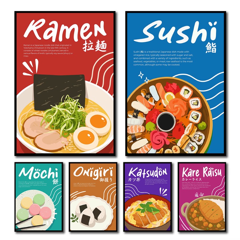 Japanese Food Lifestyle - Makanan Jepang Ramen Sushi Piring Onigiri