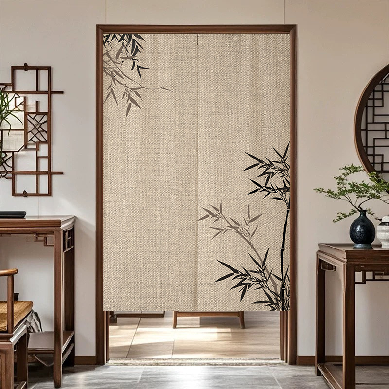 Noren Curtain Doorway - Tirai Pintu Noren Bambu VIKAMA, Tekstur