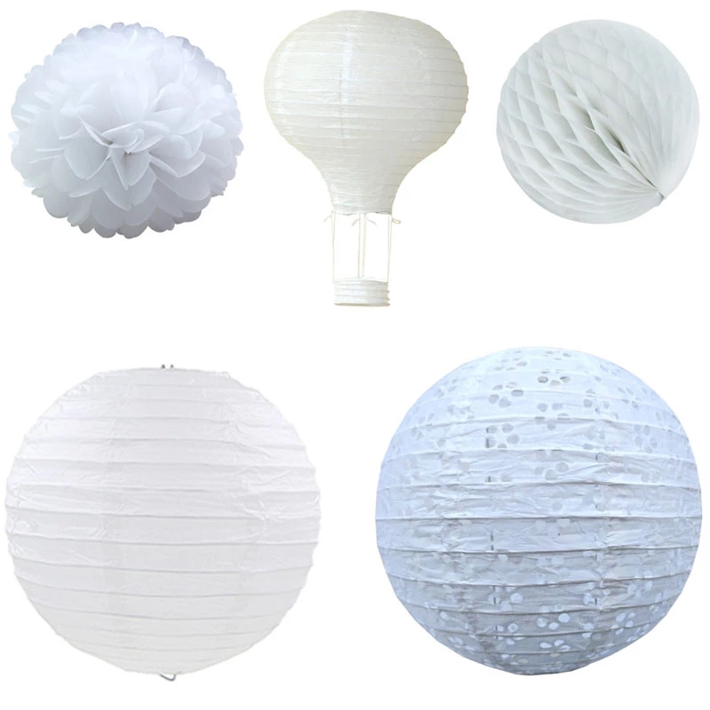 Japanese Lantern Paper - 1 buah lampion kertas seri putih,