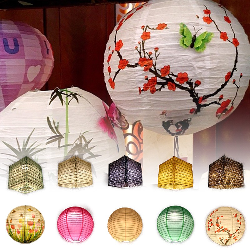 Lentera Kertas Bulat Motif Bun - Japanese Lantern Paper ulasan dan harga