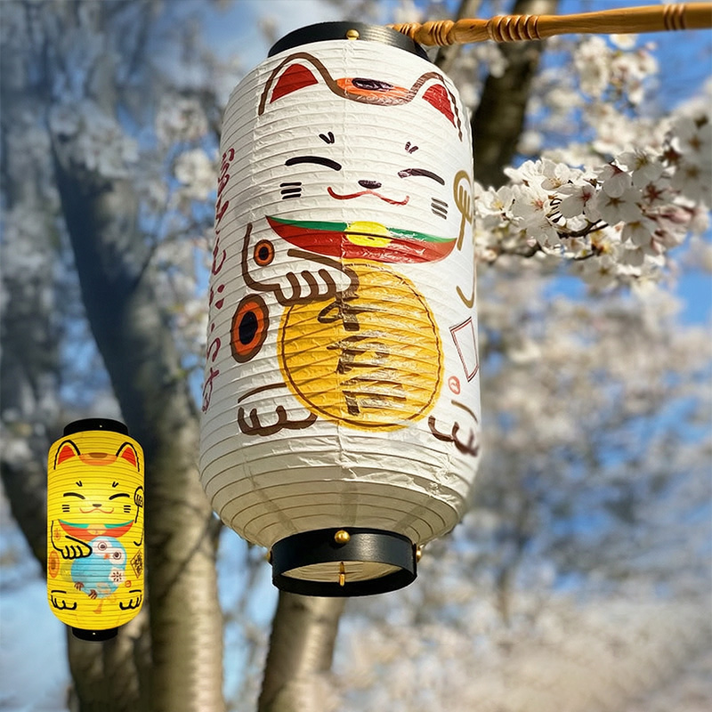 Lampu Lampion Kertas Kucing Ke - Japanese Lantern Paper ulasan dan harga