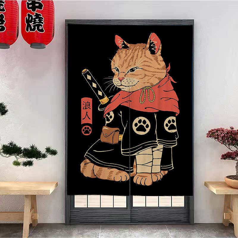 Tirai Noren Kartun Kucing Rame - Noren Curtain Doorway ulasan dan harga