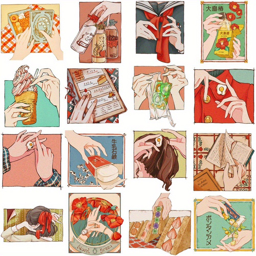 50Pcs Stiker Gaya Tradisional  - Japanese Lifestyle And Traditions ulasan dan harga