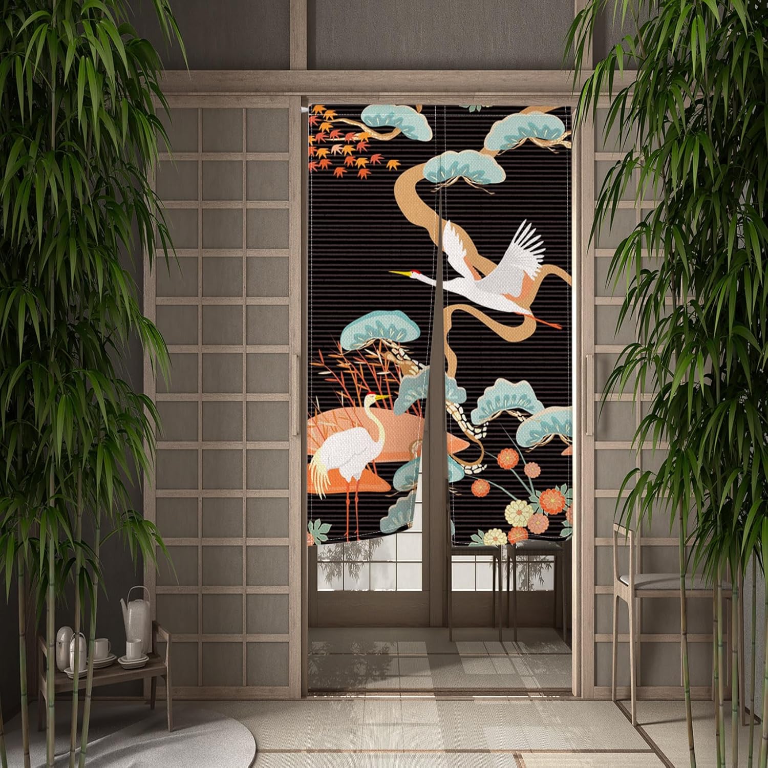 Tirai Pintu Gaya Tradisional J - Noren Curtain Doorway ulasan dan harga