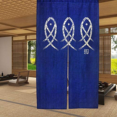 Tirai karakter kuno ikan Noren - Noren Curtain Doorway ulasan dan harga